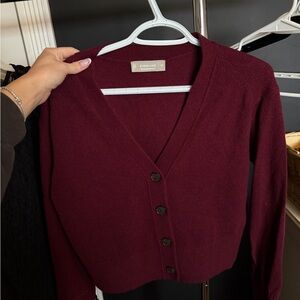 Everlane Women's Deep Red Cardigan